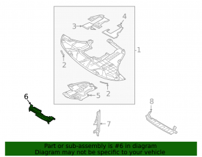 Upper radiator deflector Kia Sorento 21-24 HEV, PHEV