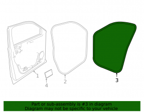 Door seal front left VW Atlas 18-