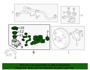 Brake master cylinder with reservoir Honda CRZ 11-16