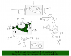 Lower control arm, front right, Lexus GX470 03-09
