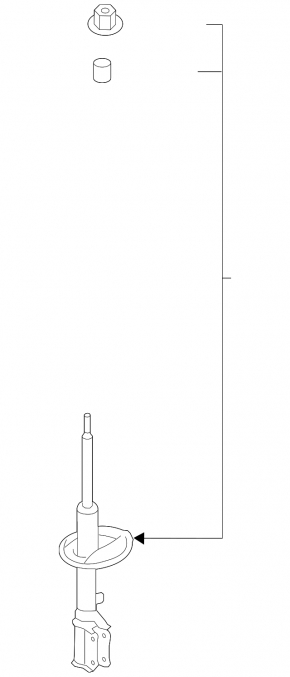 Shock absorber rear right Toyota Camry v55 15-17 usa LE