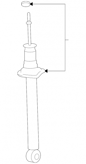 Shock absorber rear left Lexus LS460 LS600h 07-12
