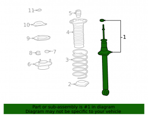 Rear left shock absorber Lexus LS460 LS600h 07-12
