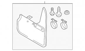 Rear mudguards, set of 2, Audi A8 11-14