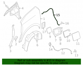 BMW i3 14-21 Charging Port Door Release Cable