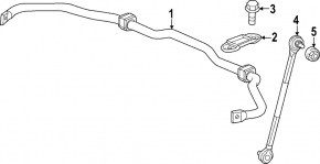 Front stabilizer mounting bracket left Honda CRV 23-