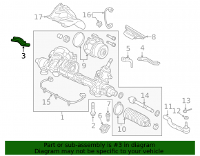 Steering rack bracket rear left Honda Civic X FC 16-21