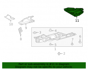 Rear left underbody protection for Toyota Rav4 19-25 hybrid