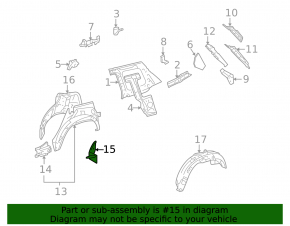 Rear right mudguard on the threshold of Toyota Highlander 08-13 is torn