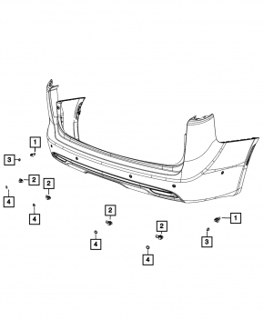 Rear Parking Sensor for Chrysler Pacifica 17-23
