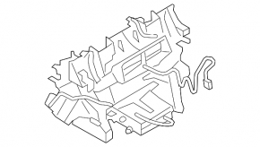 Heater housing bare lower BMW 5 F10 10-16 4 zone cl
