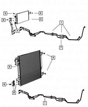 Jeep Wrangler 12-17 automatic transmission cooling radiator w5a580