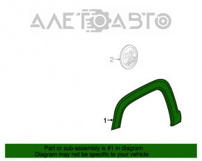 Jeep Renegade front right fender arch trim 15-23 scratches