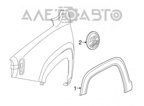 Jeep Renegade front right fender arch trim 15-23 scratches