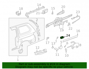 Ventilation shield left Acura MDX 07-13