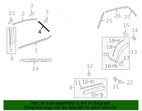 Door trim side rear right Lexus NX200t NX300 NX300h 15-21 rear