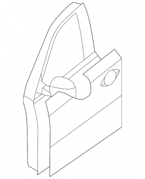 Door bare front left Infiniti JX35 QX60 13-20