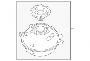 Expansion tank for cooling Audi Q5 80A 18-24 3.0T with cap
