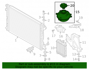 Expansion tank for cooling Audi Q5 80A 18-24 3.0T with cap