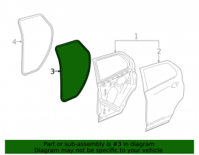 Door seal rear left Chevrolet Equinox 18-