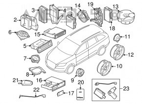 Head unit Audi A4 B8 08-16 broken mount
