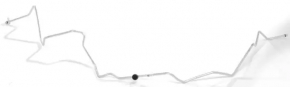 Long, thin iron air conditioning hose for a Nissan Rogue 2015.