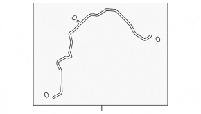 Long, thin iron air conditioning hose for a Nissan Rogue 2015.