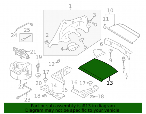 Trunk floor Subaru Impreza 5d 17-23