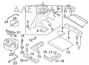 Trunk floor Subaru Impreza 5d 17-23