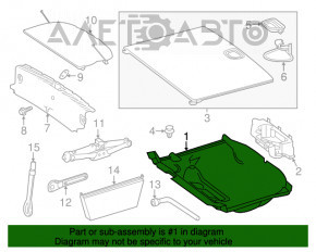 Trunk tray for spare tire Mercedes GLA 15-20