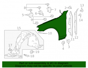 Front left wing Mercedes S-class W222 14-20