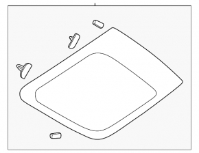Rear right blind glass window Ford Explorer 11-19