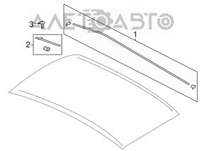 Ford Escape MK3 13-19 roof lining fastening