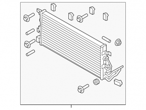 Air conditioner radiator condenser Ford Explorer 13-19 3.5 sport