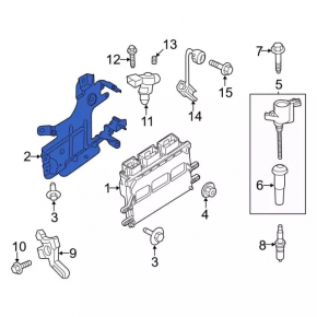 Bracket ECU engine computer Lincoln MKZ 13-16 3.7