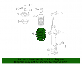 Front left spring Ford Ecosport 18-22 2.0