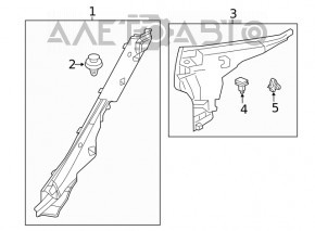Upper right rear pillar trim Mazda 6 18-21 type 2 beige