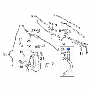 Ford Transit Connect MK2 13- Windscreen Washer Reservoir Cap