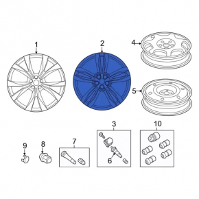 Wheel disk R21 Ford Edge 19-24 ST