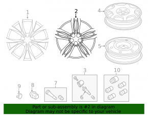 Wheel disk R21 Ford Edge 19-24 ST