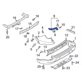 Rear bumper mount left Ford Explorer 20-