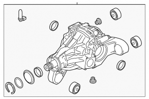 Rear differential gearbox VW Touareg 11-17 3.6 121k silents are cracked