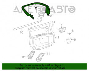 Door frame inner front left Dodge Journey 11-20