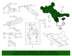 Subframe rear Mercedes GLA 14-20 Awd