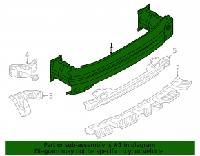 Rear bumper reinforcement VW Taos 22-25