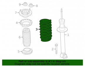 Rear left spring BMW 5 G30 21-23 2.0T, 3.0T RWD