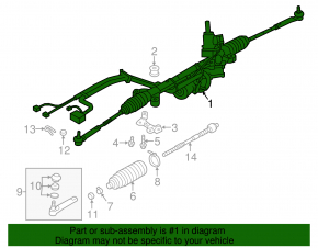 Steering rack Subaru Impreza 17-19 GK