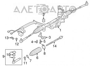 Steering rack Subaru Impreza 17-19 GK