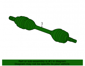 Drive axle shaft front right Chevrolet Cruze 16-