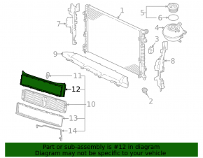 Radiator deflector blinds VW Atlas 18-20 with motor 2.0T, 3.6